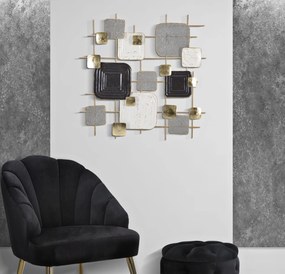 PAINEL DE FERRO DE PAREDE CUBOS CM 80X5X80 MULTICOLOR