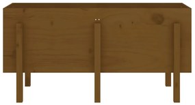 Canteiro elevado jardim 121x50x57 cm pinho maciço castanho-mel