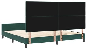 Estrutura de Cama vidaXL Verde Escuro 200x200 cm Veludo