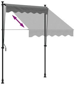 Toldo retrátil 150x150 cm tecido e aço antracite