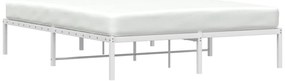 Estrutura de cama 160x200 cm metal branco