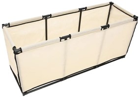 vidaXL Caixa de arrumação 105x34,5x45 cm tecido cor creme