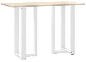 Pés de mesa de bar em forma de T, 2 peças, branco, 50x35x(90-91) cm, a