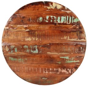 Tampo de mesa redondo Ø70x3,8cm madeira recuperada maciça