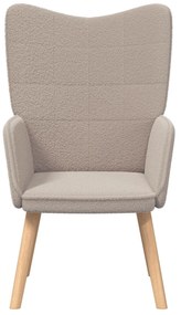 Poltrona Relaxante vidaXL em Tecido Semelhante a Lã Curly Cinza Claro