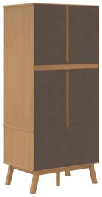 Roupeiro OLDEN 76,5x53x172 cm pinho maciço cinzento e castanho