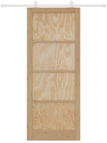 Porta Deslizante com Conjunto de Ferragens 'ORKDAL'Madeira Maciça de P