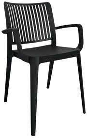 Cadeira JOY c/ braços, Preto – Pack com 16 unidades