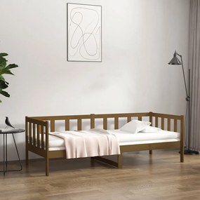 814687 vidaXL Sofá-cama 80x200 cm madeira de pinho maciça castanho mel