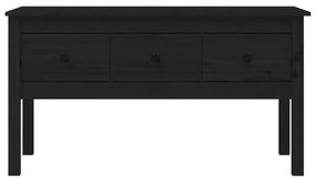 Mesa de centro 102x49x55 cm pinho maciço preto