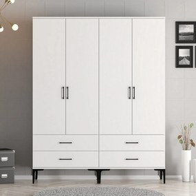 Roupeiro Kumsal TT – Branco – 160x47,5x201,4 cm