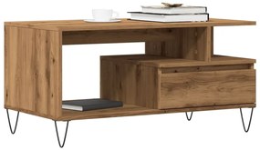 Mesa centro 90x49x45 cm derivados de madeira carvalho artisiano