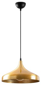 Candeeiro de Teto Tattoo – Dourado e Preto – 36 x 36 cm