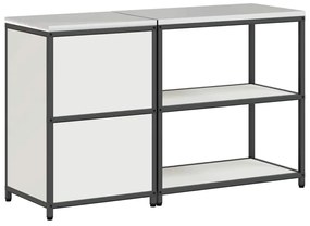 Conjunto de Armazenamento de Cozinha 2 pcs Branco