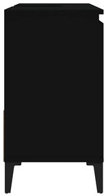 Armário de casa de banho 65x33x60cm derivados de madeira preto
