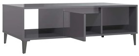 Mesa de centro derivados de madeira cinza brilhante