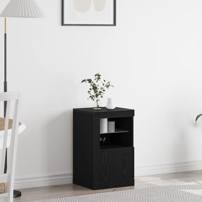 Sideboard vidaXL com Luzes LED Carvalho Preto 41x37x67 cm