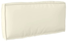 vidaXL Almofada de Palete para Encosto Creme 80 x 40 x 12 cm - Tecido Oxford