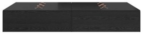 Estrado de Cama com Arrumação Preto Carvalho 120x190 cm