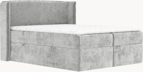 Cama divã em chenille artesanal com arrumação Skyline, H3
