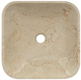 Lavatório 40x40x10 cm mármore cor creme