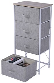 Organizador de Cômoda com 4 Gavetas organizador Armazenamento 45x30x92cm