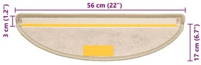 Tapetes escada adesivos aspeto sisal 30pcs 56x17x3cm
