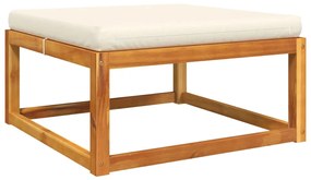 5 pcs conjunto de sofás de jardim com almofadões acácia maciça