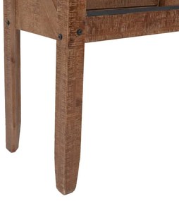 Mesa consola madeira de abeto maciça 131x35,5x75 cm castanho