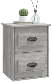 Mesa de cabeceira de parede 41,5x36x53 cm cinzento sonoma