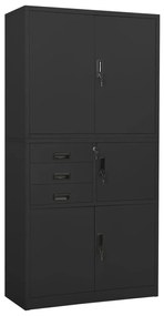 vidaXL Armário de escritório 90x40x180 cm aço antracite