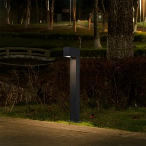 Candeeiro de exterior preto com estaca de terra e prensa-cabo 65cm Incl. Tomada IP44 - Baleno
