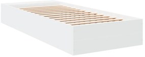 Estrutura de cama 90x200 cm derivados de madeira branco