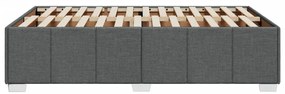 Estrutura de cama sem colchão 120x200 cm tecido cinzento-escuro