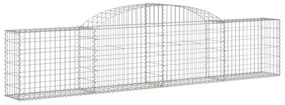 Cestos gabião arqueados 12pcs 300x30x60/80 cm ferro galvanizado