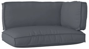 vidaXL Conjunto de Almofadas para Pallet de 3 Peças em Tecido Oxford Antracite