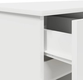 Mesa vidaXL Branca 140x49x76 cm Madeira engenheirada