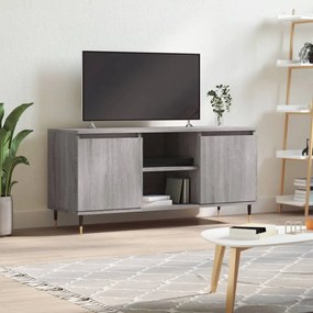 vidaXL Móvel de TV 104x35x50 cm derivados de madeira cinzento sonoma