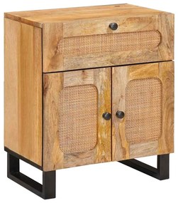 vidaXL Armário de Cabeceira com gaveta Natural 50 x 33 x 60 cm