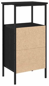 gabinete de cabeceira vidaXL madeira de carvalho preto 41x31x80 cm mad
