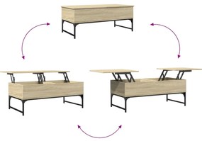 Mesa centro 100x50x40 cm deriv. madeira/metal carvalho sonoma