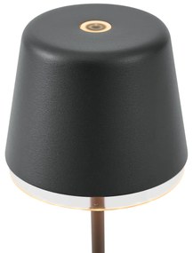 Candeeiro de mesa preto Incl. LED IP65 Recarregável com estação de carregamento - Treble Moderno