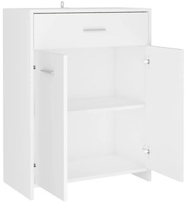 Armário de casa de banho 60x33x80 cm contraplacado branco