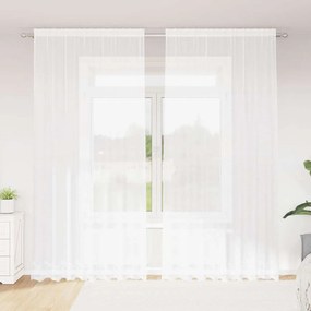 vidaXL Cortinas com cortinas Floral Branco 200 x 280 cm Poliéster