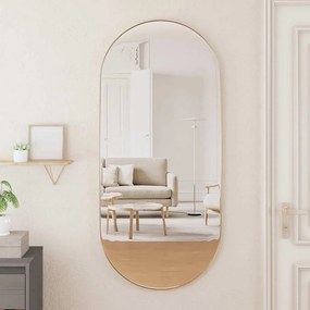 vidaXL Espelho de parede 45x100 cm oval dourado