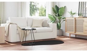 Tapete "HUARTE" Preto Macio de Pelo Curto e Lavável 80x150 cm