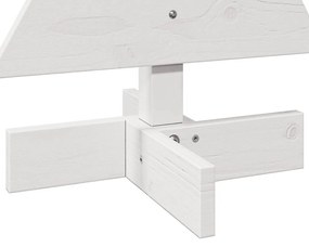 Árvore Natal decorativa 60 cm madeira de pinho maciça branco