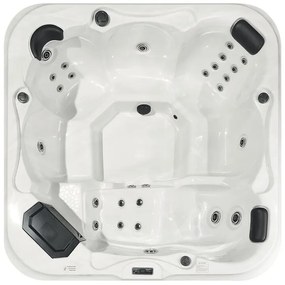 Banheira de hidromassagem de exterior em acrílico branco 210 x 210 cm TULAROSA Beliani