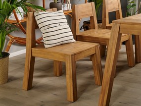 Conjunto de mesa e cadeiras para jardim em madeira de acácia LIVORNO Beliani
