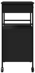 Carrinho de cozinha 56x43x89,5 cm derivados de madeira preto